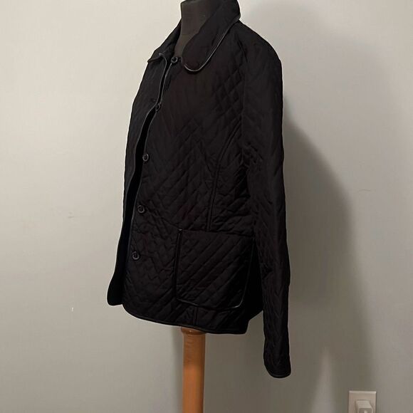 Charter Club Women's Black Quilted Lined Button Front Long Sleeve Jacket - Picture 4 of 7